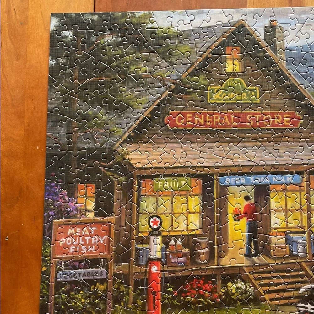 Spilsbury 500-Piece Puzzle - Laura’s General Store with Classic Yellow Car - Picture 5 of 10